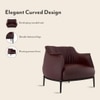 Odette Lounge Chair In Burgundy Leather