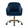 Doe Buck Louise Modern Blue Velvet Office Chair