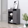 Hexa Red Multipurpose Storage Cabinet With 1 Drawer 1 Door in Slate Grey Colour
