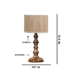 Devansh Bamboo Table Lamp With Wood Base -(7X7X15.5 Inches)-1