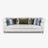 Solace Solid Wood Three Seater Sofa in Grey Colour