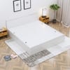 Hexa Engineered Wood Modern King Bed With Headboard With Storage In Frosty White