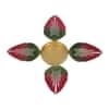 Leaves Urli And Dia Set Of 2 In Red And Gold Colour