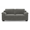Esquel Luxe 3 Seater Fabric Sofa in Ash Grey Velvet Colour