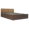 Satya Engineered Wood Queen Size Bed In Walnut Finish