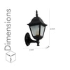 Oslo Black Outdoor Wall Light