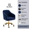 Doe Buck Louise Modern Blue Velvet Office Chair