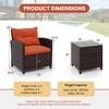 Carry Bird Wicker Patio Furniture Outdoor Balcony Chairs In Orange Colour
