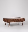 Tear Solid Wood Coffee Table In Dark Brown Finish