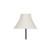 Xena Off White Fabric Floor Lamp with Black Iron Base