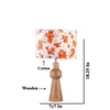 Devansh Multicolor Cotton Table Lamp With  Wood Natural Base (7X18.25 Inches)-14