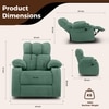 Helios One Seater Fabric Motorized Recliner with Cup Holder in Green Colour