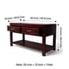 Elder Sheesham Wood Contemporary Console Table in Dark Walnut Finish