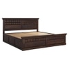 PRASHIV Sheesham Wood Queen Size Bed Box Storage Storage Walnut Finish (60 x 78 inches)
