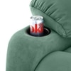 Helios Motorised Recliner Chair for with Rocking Revolving with Cup Holder and Pocket Premium Soft Suede Fabric 1 Seater Chair - Green
