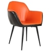 Adiko Leatherette Lounge Chair in Orange Colour