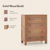 Walter Solid Wood Chest of Drawers in Amber Walnut Finish