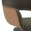 Aeris 6 To 8 Seater Extendable Dining With 6 Casey  Chairs (Finish : Gilded White, Chair Colour : Olive & Tan Colour)