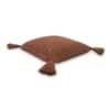 Moss Knit Rust Cotton Knitted Decorative Cushion Cover 16 x 16 Inches