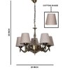 Devansh Gold Antique Wall Mounted Lamp With Beige Jute Shade