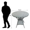New Castle Wicker Table And Chair Set In Grey Dual Tone Finish