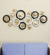 W-Round Abstract Metal Wall Decor in Multicolor Set of 1