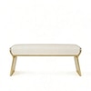 The Grand Foyer Metal Bench in White Finish