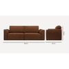 Cacef 3 Seater Pull Out Sofa cum Bed  in Brown Colour