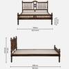 Nilaya Sheesham Wood Queen Size Non Storage Bed in Provincial Teak Finish