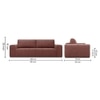 Riyab 3 Seater Fold Out Sofa Cum Bed In Pink Colour
