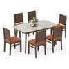 Lunar Grey Mirage Stone 6 Seater Dining Table With Atlas Dining chair Set