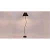 Lily Black Fabric Floor Lamp with Black Iron Base