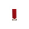 Wallice Red cotton table lamp with White Brushed wood base