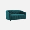 Camro Fabric Sofa (Teal Blue)