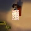 Devansh Solid Wood Electric Wall Light in Brown Colour with Multi Shade Count of 1 Light