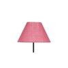 Byron Pink Natural Fiber Floor Lamp with Black Iron Base