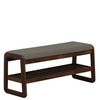 Seljord Solid Wood Shoe Rack with Seating in Walnut Brown finish