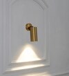 Ortega 18-Watt Outdoor Adjustable Wall Light In Brass Finish