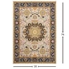 Presto Cream Traditional Hand Tufted Wool Carpet 5X7 Feet