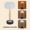 Tall Mushroom Style Rechargeable Table Lamp with 12 Hour Battery Backup