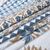 Off White Floral 400 Tc  Cotton Flat Super King Size Bedsheet With 2 Pillow Cover