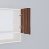 2 Doors Modular Wall Mounted Kitchen Cabinet With Organizer Shelf In Aisan Walnut Finish