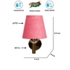 Devansh Metal Electric Wall Light in Gold Colour with Pink Shade Count of 1 Light