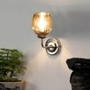 Devansh Steel Electric Wall Light in Steel Colour with Lavender Shade Count of 1 Light