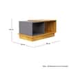 Hexa Engineered Wood Coffee Table With Storage And Open Rack In Giant Wood And Slate Grey