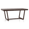 Caprica 6 Seater Dining Table In Mango Walnut Finish