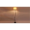 Rastus Off White Fabric Floor Lamp with Black Iron Base