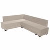 Melo 3 Seater Left Sectional Velvet Sofa Cum Bed in Cream colour