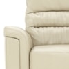 Marlowe Single Seater Motorised Recliner in Ancient Ivory Cream Leatherette Colour