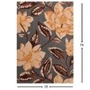 Presto Grey Floral Hand Tufted Wool Carpet 5X7 Feet
